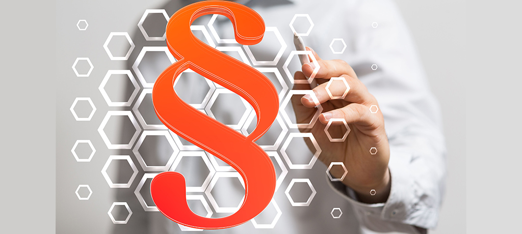 Rotes Paragrafzeichen